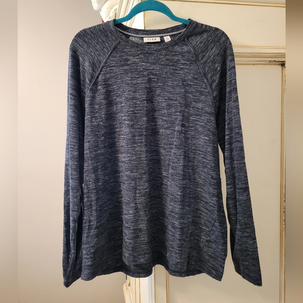 Men's ROWM long sleeve heathered crew neck - Size XL